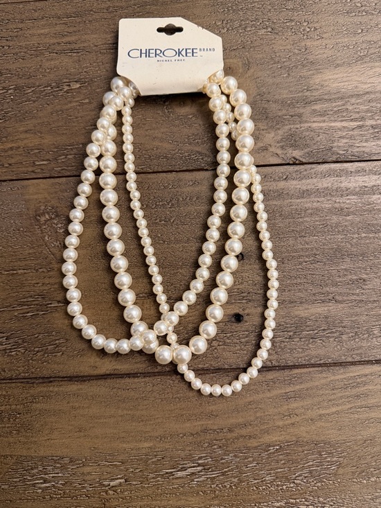 Cherokee Jewelry - Cherokee Cream Multi-Strand Pearl-Look Necklace